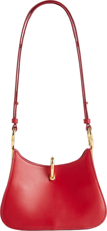 Rabanne Structured Leather Shoulder Bag With Gold Ring Hardware