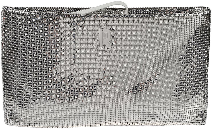 Rabanne Pochette Clutch Bag Metallic