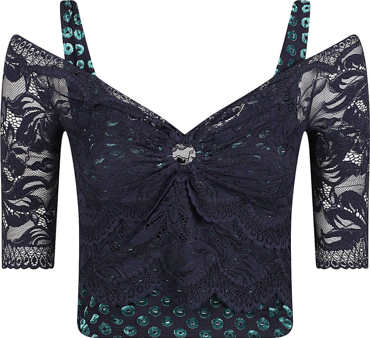 Rabanne Short Sleeves Top Blue