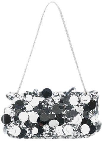 Rabanne Silver Sequined Shoulder Bag