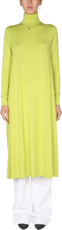Raf Simons High Neck Jersey Midi Dress