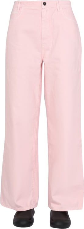 Raf Simons High Waisted Wide Leg Pants
