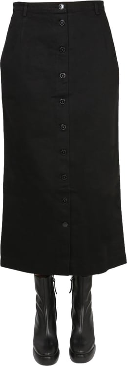 Raf Simons Black Midi Skirt