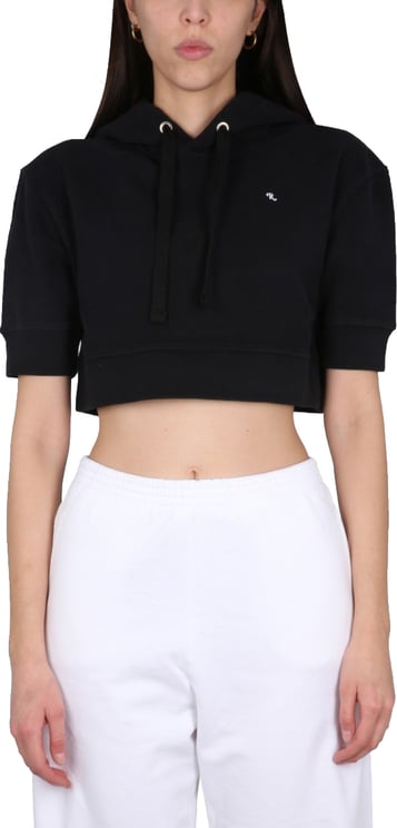 Raf Simons Cropped Sweatshirt With Drawstring Hood