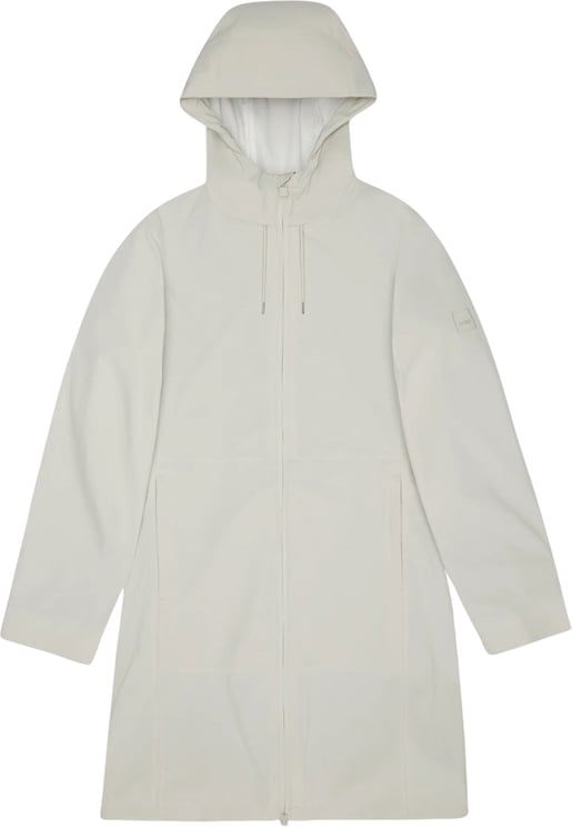 Rains Rains Suva Hardshell Long W Jacket Regenjas Lichtgrijs 12440