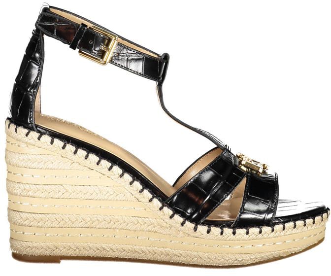 Ralph Lauren Ralph Lauren Black Leather Women Sandal