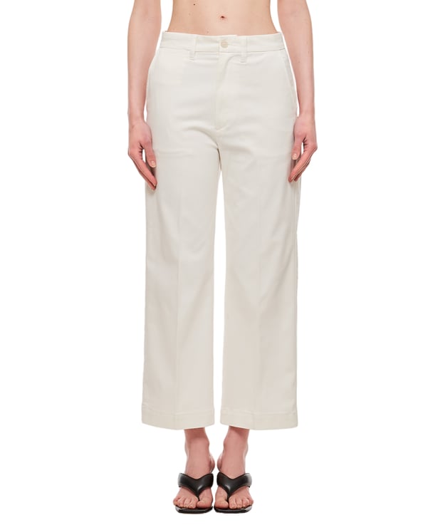 Ralph Lauren High-Waisted Wide-Leg Chinos with Minimalist Design