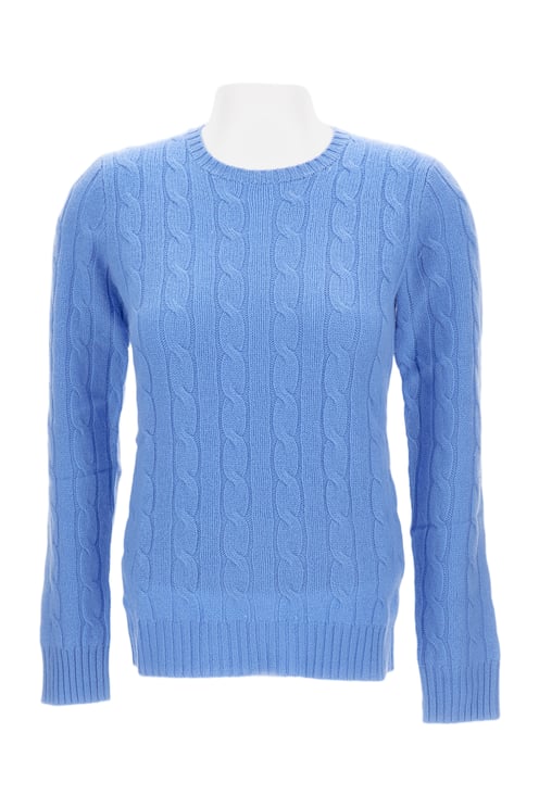 Ralph Lauren Classic Cable Knit Crewneck Sweater In Luxurious Wool