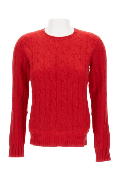 Ralph Lauren Cable Knit Crewneck Pullover In Warm Natural Wool