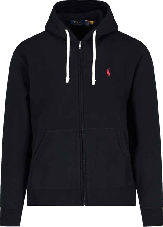 Ralph Lauren Zip-Up Hoodie with Drawstring Hood and Iconic Embroidery