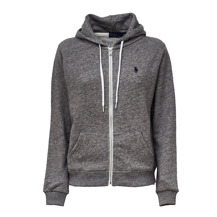Ralph Lauren Full-Zip Cotton Fleece Hoodie with Embroidered Pony Detail