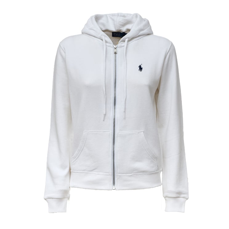 Ralph Lauren Soft Cotton Fleece Full-Zip Hoodie with Embroidered Logo