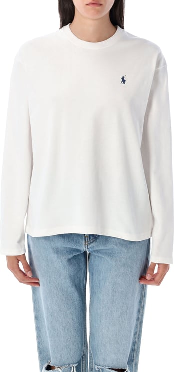 Ralph Lauren Tshirt Ls Bianco