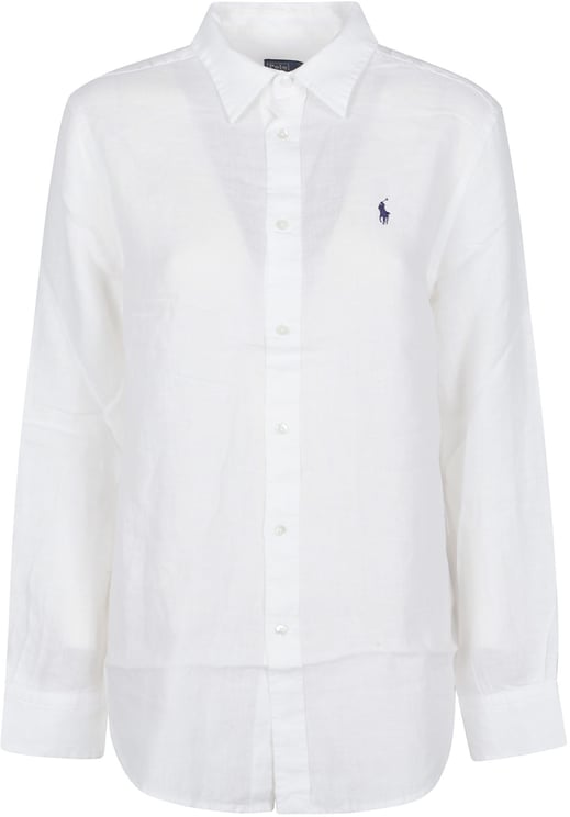 Ralph Lauren Long Sleeve Button Front Classic Shirt White
