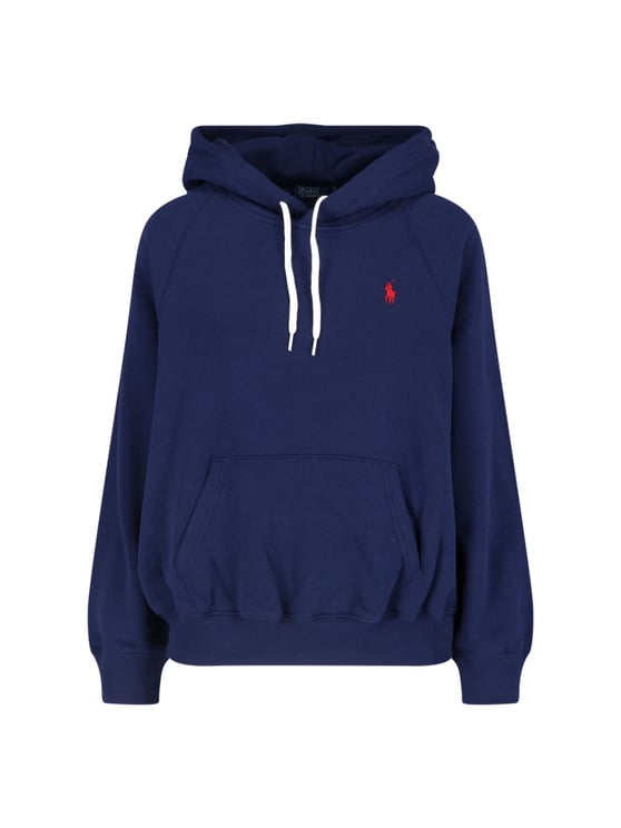 Ralph Lauren Navy Cotton Logo Hoodie