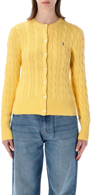 Ralph Lauren Classic Cardigan Cable Beach Yellow