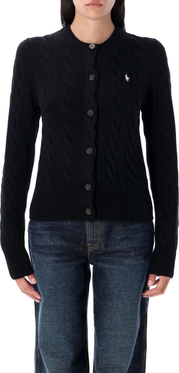 Ralph Lauren Classic Cardigan Cable Nero