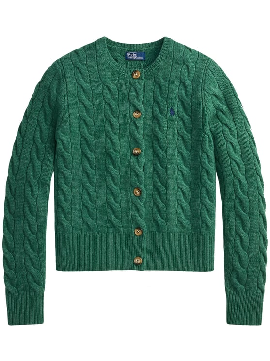 Ralph Lauren Cable Knit Button-Down Cardigan