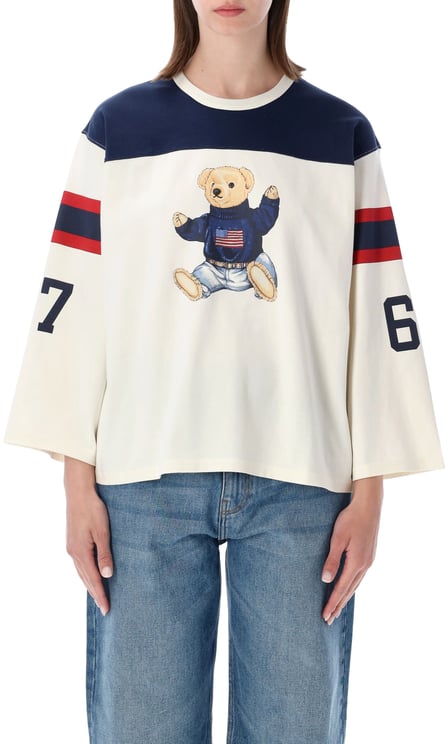 Ralph Lauren Knit-T-Shirt Warm White/Newport Navy
