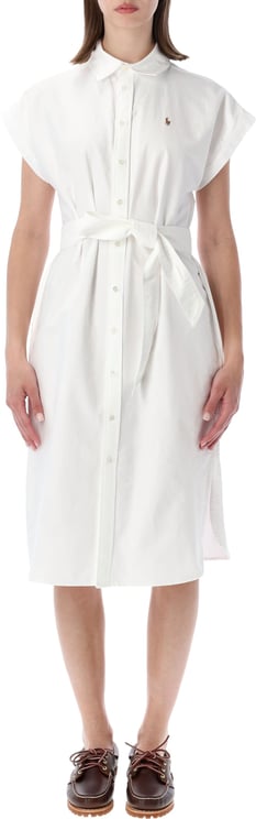 Ralph Lauren Oxford Shirt Mini Dress Bianco