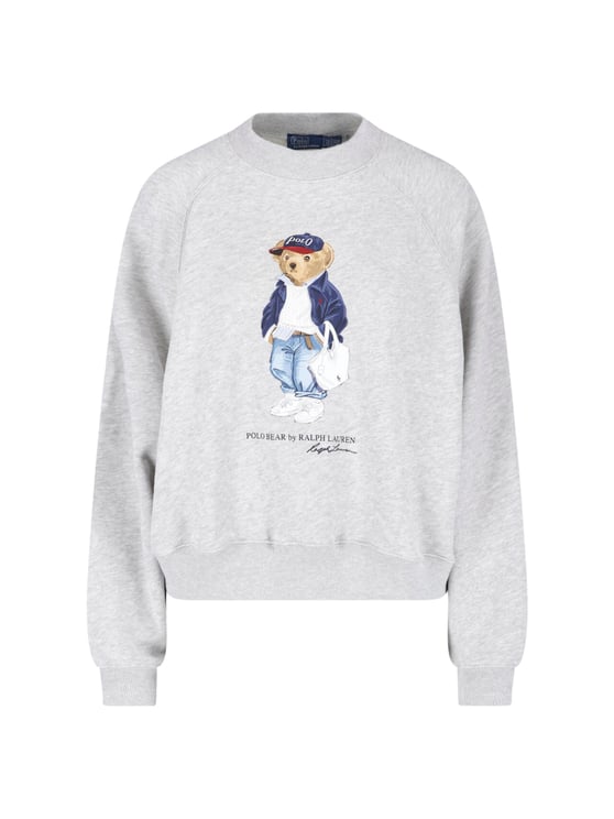 Ralph Lauren Grey Polo Bear Crewneck Sweatshirt