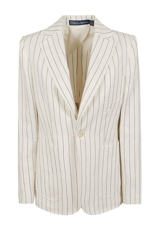 Ralph Lauren Ivy League Blazer in Textured Cream Hemp