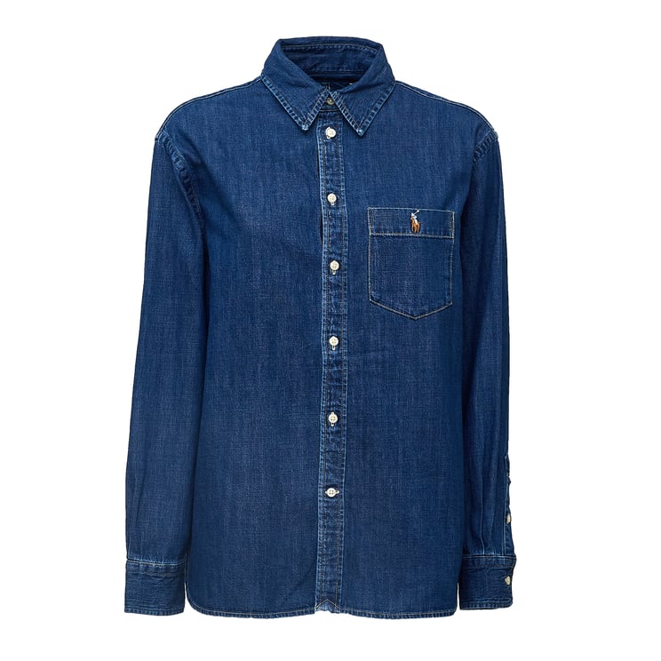Ralph Lauren Cotton Denim Oversized Casual Shirt