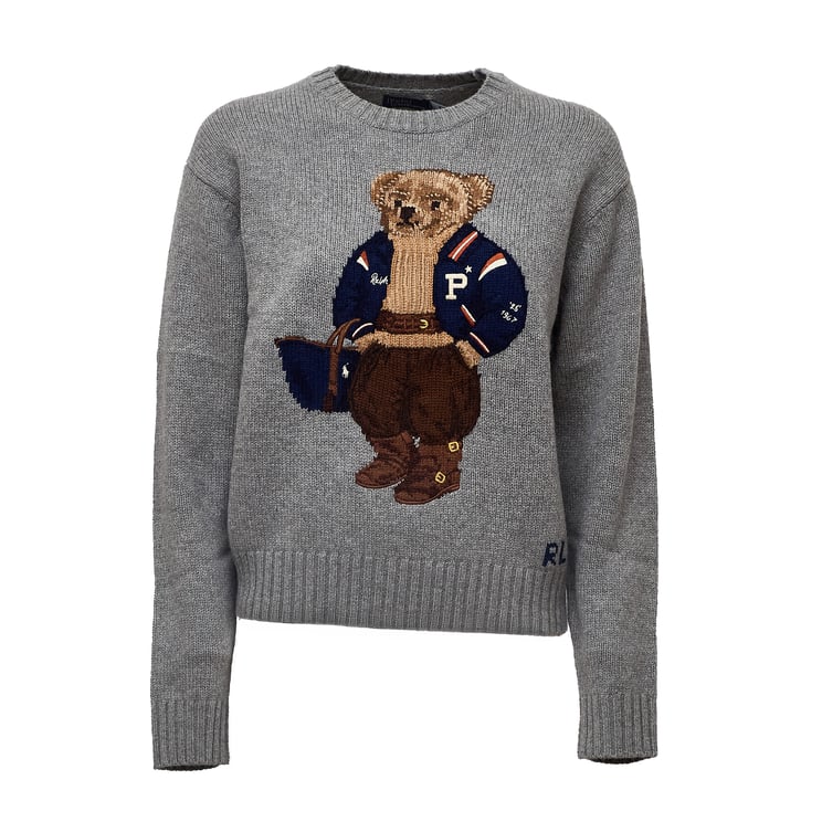 Ralph Lauren Wool Polo Bear Crewneck Sweater