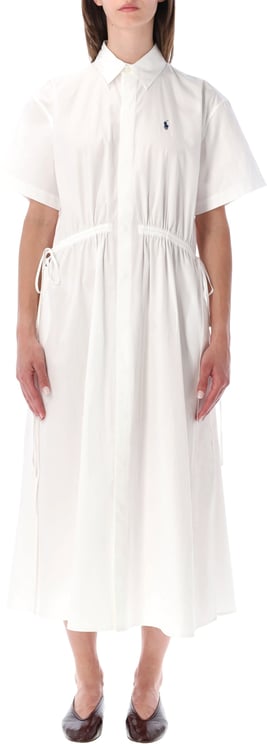Ralph Lauren Shirt Long Dress String Bianco