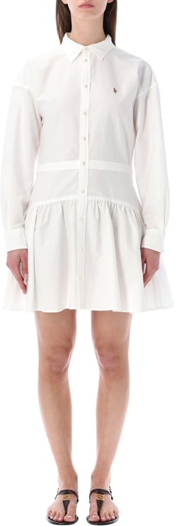 Ralph Lauren Long Sleeve Short Dress Bianco