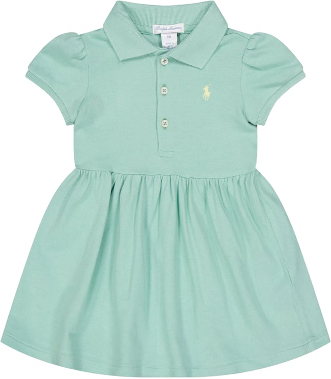 Ralph Lauren Ralph Lauren Baby Meisjes Jurk In Licht Groen