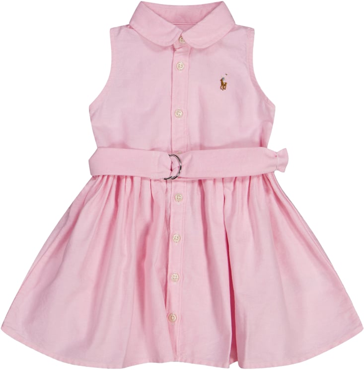 Ralph Lauren Ralph Lauren Baby Meisjes Jurk In Licht Roze