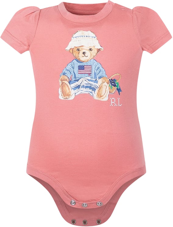 Ralph Lauren Body in Cotone con Stampa Polo Bear
