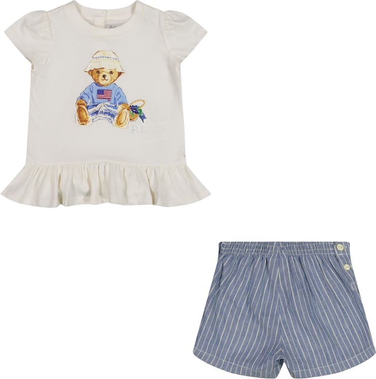 Ralph Lauren Ralph Lauren Baby Meisjes Setje In Off White