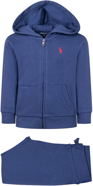Ralph Lauren Completo Tuta con Felpa con Cappuccio e Pantaloni