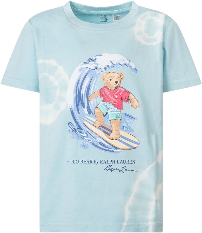 Ralph Lauren T-shirt in Jersey con Stampa Orso Surf