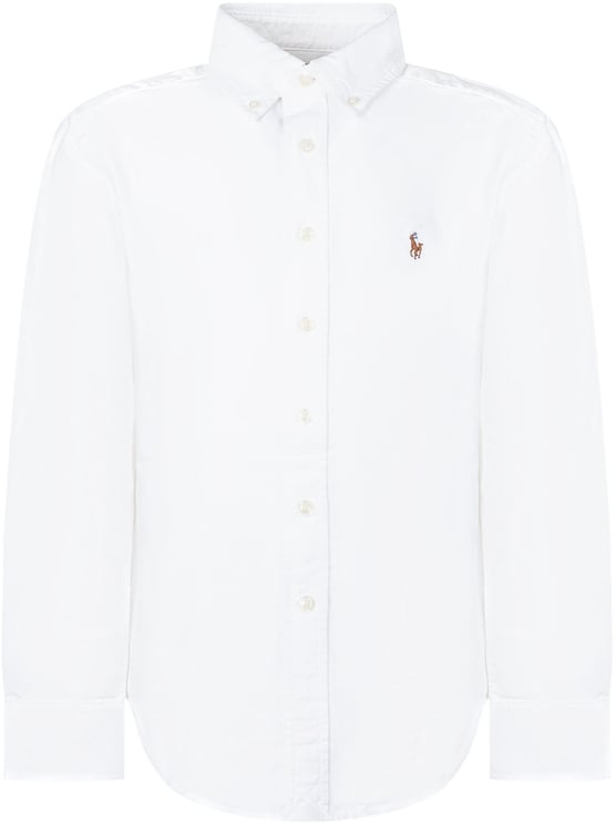 Ralph Lauren Camicia Bambino in Cotone con Colletto Button-Down