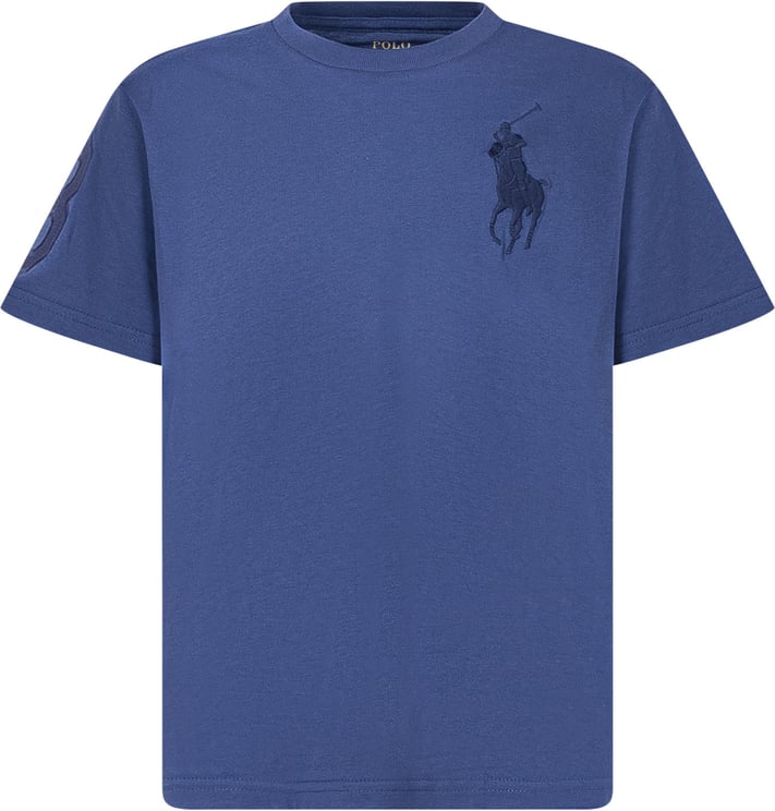 Ralph Lauren T-shirt Bambino in Cotone con Maxi Logo Ricamato