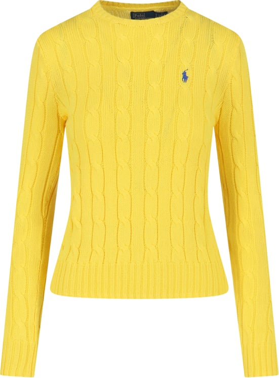 Ralph Lauren Yellow Cable Knit Crewneck Sweater