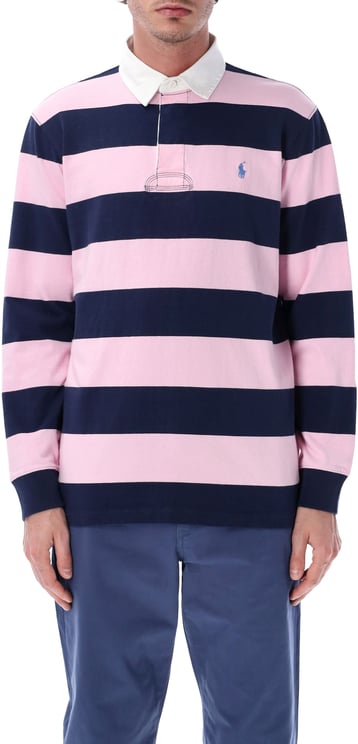 Ralph Lauren Rugby L/S Polo Navy Pink