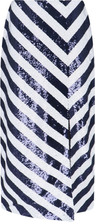 Ralph Lauren Sequin Midi Skirt – Blue & White