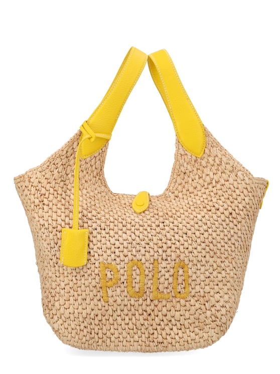 Ralph Lauren Polo Play Woven Raffia Tote Bag