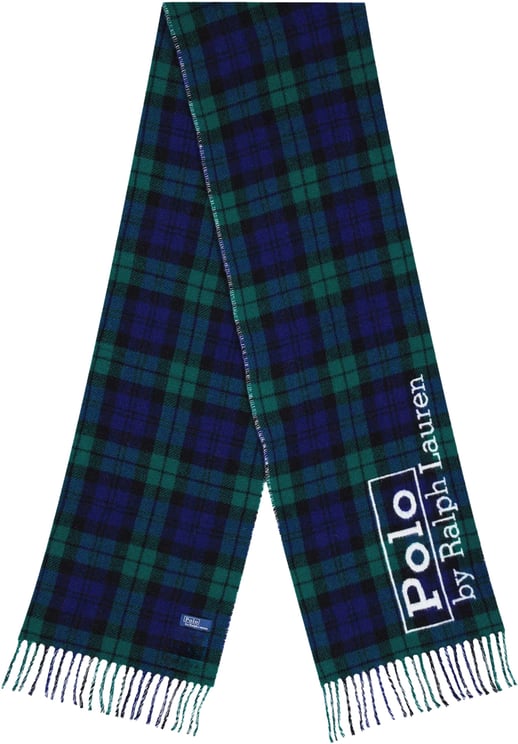 Ralph Lauren Knitted Tartan Logo Scarf