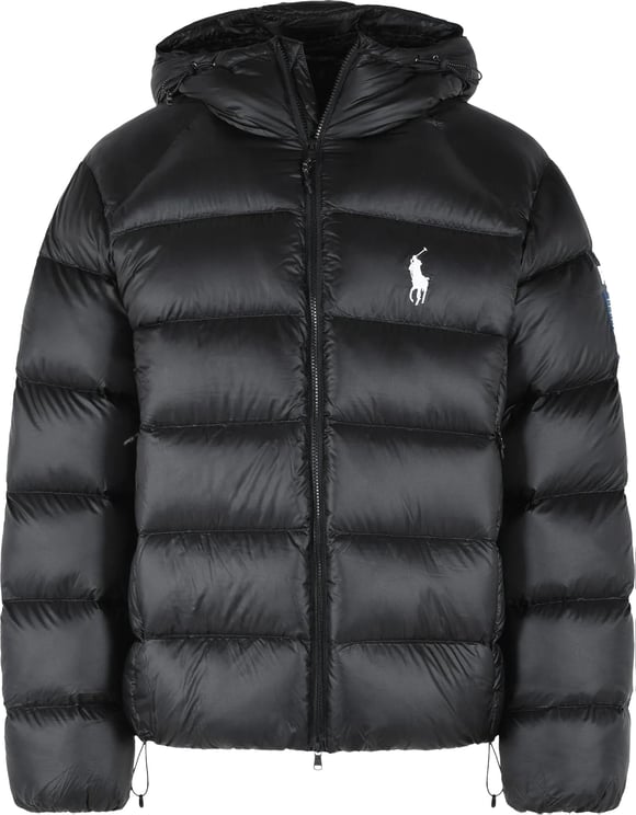Ralph Lauren Black Bomber Jacket Quilted Puffer Jacket
