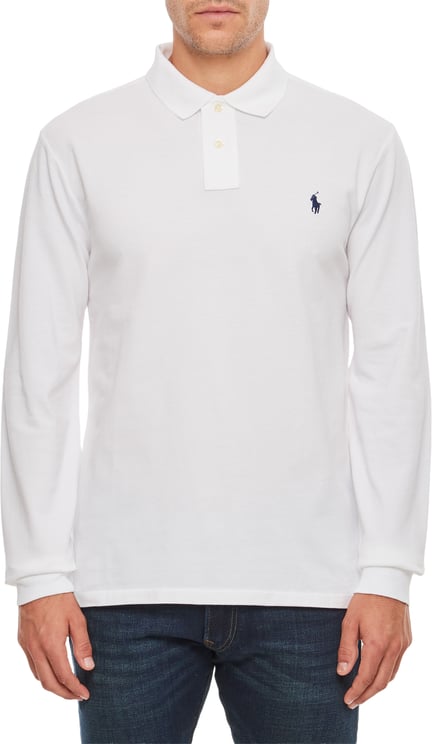 Ralph Lauren Ribbed Polo with Two-Button Closure and Iconic Pony Emblem