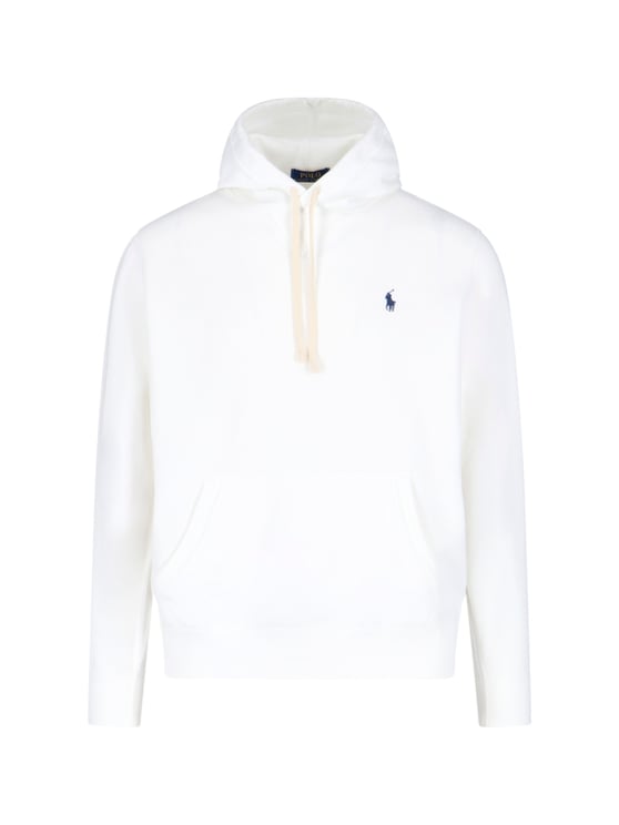 Ralph Lauren Classic White Sweater With Round Neckline And Long Sleeves