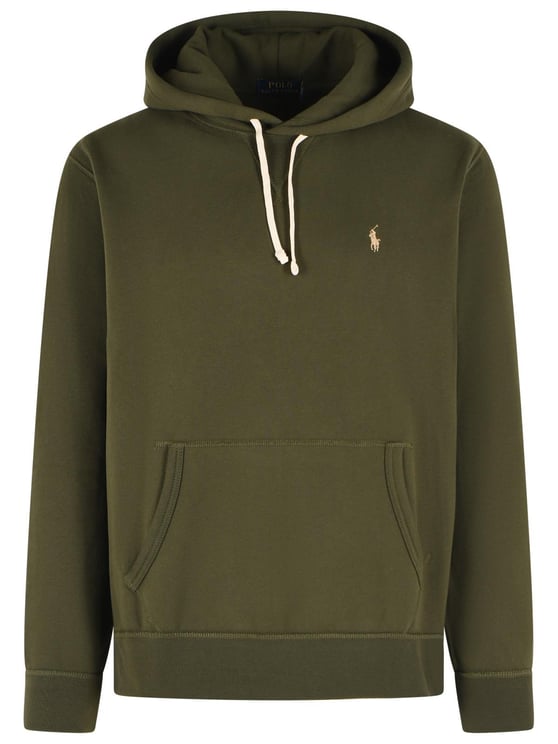 Ralph Lauren Green Cotton-Blend Hoodie With Signature Embroidery