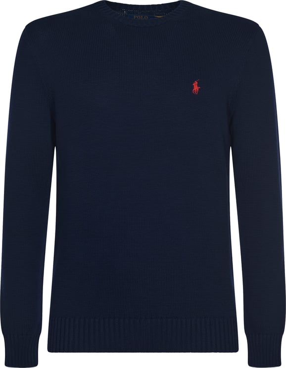 Ralph Lauren Crew Neck Black Cotton Sweater