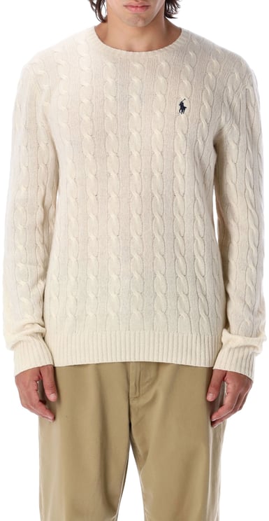 Ralph Lauren Cable Knit Sweater Bianco