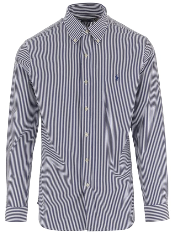 Ralph Lauren Striped Stretch Cotton Shirt With Button-Down Collar